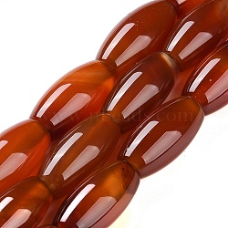 Natural Red Agate Beads Strands, Dyed & Heated, Rice, 19.5~20.5x10mm, Hole: 2mm, about 20pcs/strand, 15.94''(40.5cm)(G-NH0019-C01-05)