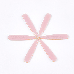 Cellulose Acetate(Resin) Big Pendants, teardrop, Pink, 53~54x10~10.5x2.5mm, Hole: 1mm(X-KY-T008-14G)