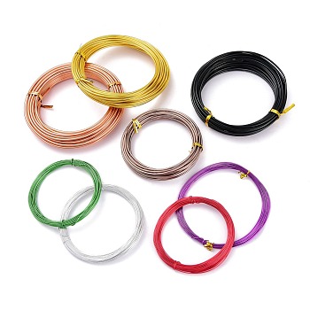 Aluminum Wire, Bendable Metal Craft Wire, Round,Mixed Color,0.8~5mm