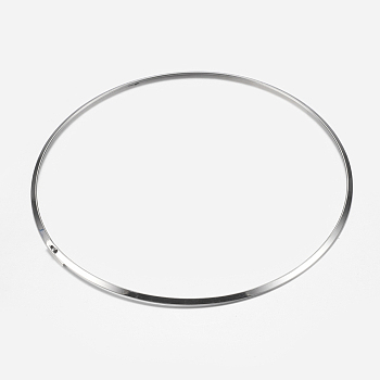 304 Stainless Steel Choker Necklaces, Rigid Necklaces, Neck Wire Necklaces, Rigid Necklaces, Stainless Steel Color, 5-3/8 inch(13.7cm)