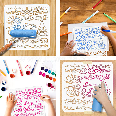 PET Hollow Out Drawing Painting Stencils(DIY-WH0405-0049)-4