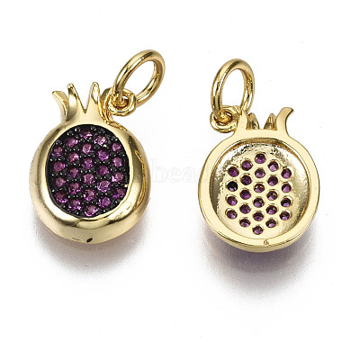 Brass Micro Pave Cubic Zirconia Charms(ZIRC-N039-068-NF)-2