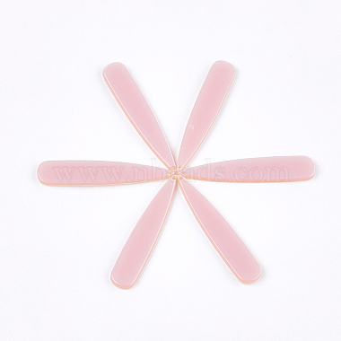 Pink Teardrop Cellulose Acetate Big Pendants