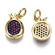 Brass Micro Pave Cubic Zirconia Charms(ZIRC-N039-068-NF)-2