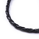 Trendy Braided Imitation Leather Necklace Making(NJEW-S105-017)-3