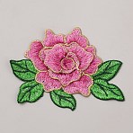 Computerized Embroidery Cloth Iron on/Sew on Patches, Costume Accessories, Appliques, Flower, Hot Pink, 78x107x3mm(DIY-WH0622-093C)