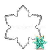 304 Stainless Steel Christmas Cookie Cutters, Cookies Moulds, DIY Biscuit Baking Tool, Snowflake, Stainless Steel Color, 81x19.5mm(DIY-E012-86)