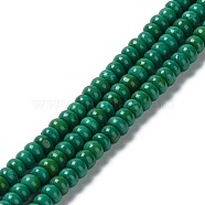 Natural Howlite Beads Strands, Dyed, Rondelle, 4~4.5x2~2.5mm, Hole: 1mm, about 139~142pcs/strand, 15.08~15.43''(38.3~39.2cm)(G-E604-H01-C)