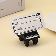 Piano Resin Name Card Holder, Photo Memo Holders, for School Office Supplies, Black, 39x35x49mm(PW-WG17969-01)