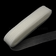 Mesh Ribbon, Plastic Net Thread Cord, White, 4.5cm; about 25yards/bundle(PNT-R012-4.5cm-01)