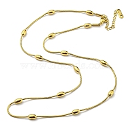 304 Stainless Steel Satellite Chains Double Layer Wrap Bracelet, Golden, 20-3/8 inch(51.9cm)(BJEW-K235-02G)