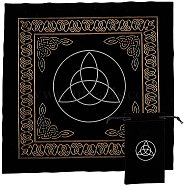 Flannelette Altar Tarot Tablecloth, with Velet Bags, Rectangle, Star Pattern, 500x500x0.8mm, 181x105x1.5~4mm, 2pcs/set(AJEW-WH0237-91C)