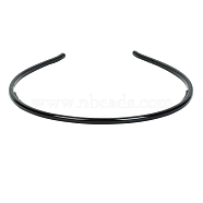 Hair Accessories PC Plastic Hair Bands, with Teeth, Black, 145x125x4mm(OHAR-PW0001-150K-03)