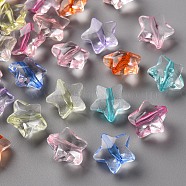Transparent Acrylic Beads, Star, Mixed Color, 13x14x7.5mm, Hole: 1.5mm, about 880pcs/500g(TACR-S154-22A)
