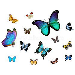 PVC Wall Stickers, Wall Decoration, Butterfly Pattern, 390x900mm, 2pcs/set(DIY-WH0228-780)