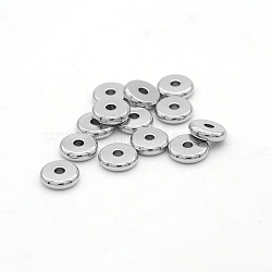 304 Stainless Steel Beads, Disc/Flat Round, Stainless Steel Color, 5x2mm, Hole: 1.8mm(STAS-N090-JA721-5)