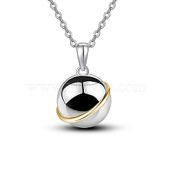 Non-Tarnish Planet Stainless Steel Pendant Necklace, Urn Ashes Necklaces for Women Men, Stainless Steel Color, 21.65 inch(55cm)(PW-WG85643-01)