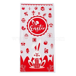 OPP Plastic Storage Bags, Easter Theme, for Candy, Cookies, Gift Packaging, Rectangle, Rabbit Pattern, 27~27.5x13x0.01cm, 50pc/bag(ABAG-H109-05K)