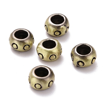 Tibetan Style Brass Beads, Cadmium Free & Lead Free, Rondelle, Brushed Antique Bronze, 6x3.5mm, Hole: 3mm