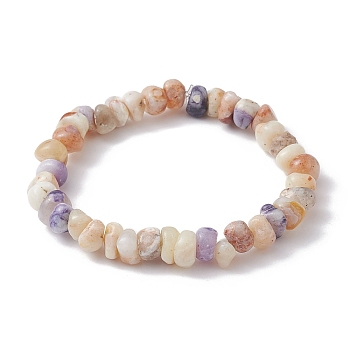 Natural Purple Opal Nuggets Beaded Stretch Bracelets, Inner Diameter: 2-1/8 inch(5.5cm)