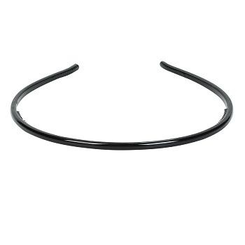 Hair Accessories PC Plastic Hair Bands, with Teeth, Black, 145x125x4mm
