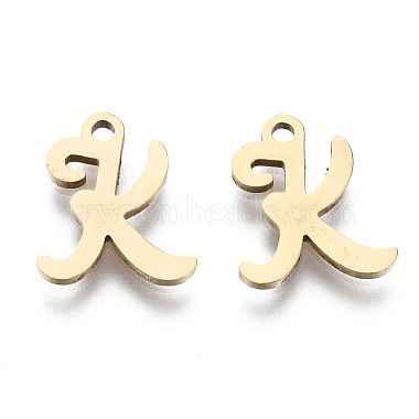 Golden Alphabet Stainless Steel Charms