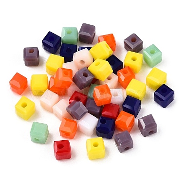Opaque Color Faceted Glass Beads(GLAA-E047-02A)-2