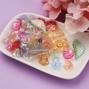 Transparente Perlenkappen im Craftdady-Stil 300 Stück 6 aus Acryl(TACR-CD0001-03)-5