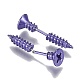 Vacuum Plating 304 Stainless Steel Unisex Punk Hip-hop Rock Nail Shape Screw Pierced Stud Earrings(EJEW-F261-01I)-2