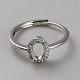 Sterling Silver Open Cuff Ring Findings(STER-WH0061-21B)-1