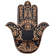 Hamsa Hand Wooden Crystal Sphere Display Stands(AJEW-WH0258-822B)-1