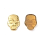 Brass Hotfix Skull Studs, Flat Back Iron On Skull Cabochons, Golden, 11x8x1.5mm, about 10000pcs/bag
