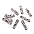 Tibetan Style Alloy Spacer Bars, Rectangle, 6-Hole, Cadmium Free & Nickel Free & Lead Free, Antique Silver, 20x5mm, Hole: 1mm(A1122Y-NF)