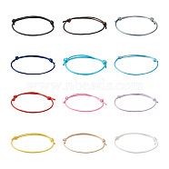 120Pcs 12 Colors Korean Waxed Polyester Cord Bracelet Making, for Adjustable Bracelet Making Supplies, Mixed Color, Inner Diameter: 40~70mm, 10pcs/color(AJEW-TA0001-23)