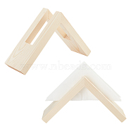 Triangle Wooden Napkin Holder, Tissue Dispenser, Hotel Restaurant Daily Supplies, Bisque, 212x59x118mm(DJEW-WH0038-96)