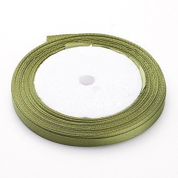 Satin Ribbon for Gift Package, Green, 1/4 inch(7mm) wide, 25yards/roll(22.86m/roll)
