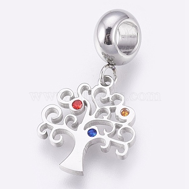 26mm Tree Stainless Steel Dangle Beads