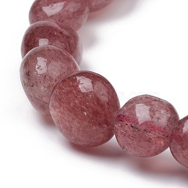 Natural Strawberry Quartz Stretch Beaded Bracelets(BJEW-K213-C12)-3