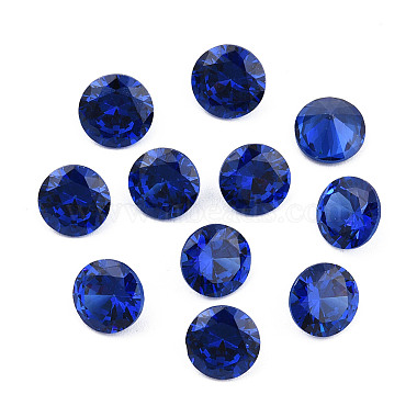 8mm RoyalBlue Diamond Cubic Zirconia Cabochons