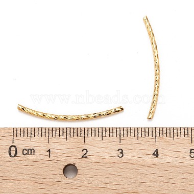 Brass Curved Tube Beads(X-KK-T014-49G)-4
