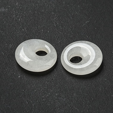 Natural White Jade Donut/Pi Disc Charms(G-G142-02S)-2