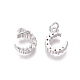 Brass Micro Pave Clear Cubic Zirconia Charms(X-ZIRC-I036-02P)-1