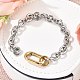 304 Stainless Steel Cable Chain Bracelets for Women Men(BJEW-C089-09GP)-1