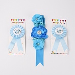 Chiffon Daddy to Be & Mommy to Be Tinplate Badge Pins, with Pregnancy Belly Belt, New Dad Mom, Gifts for Baby Shower Party Decorations, Blue, 160x81x14mm, 1840x39x10mm, 3pcs/set(AJEW-WH0162-43)