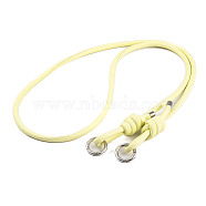 PU Leather & Alloy Phone Hand Strap Chains, Purse Chains, Pale Goldenrod, 116cm(AJEW-H151-01D)