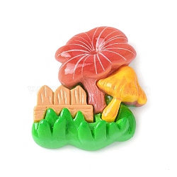 Opaque Resin Cabochons, Mushroom, 29x25x8.3mm(RESI-D310-01A)