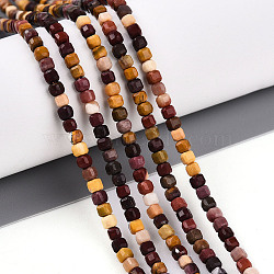 Natural Mookaite Beads Strands, Faceted Table Cut Cube, 2~2.5x2.5x2.5mm, Hole: 0.6mm, about 162pcs/strand, 15.16''(38.5cm)(G-T141-69)