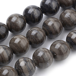 Natural Wood Lace Stone Beads Strands, Round, 18mm, Hole: 1mm, about 22pcs/strand, 15.7 inch(G-S259-40-18mm)