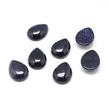 Synthetic Blue Goldstone Cabochons, teardrop, 25x18x6mm