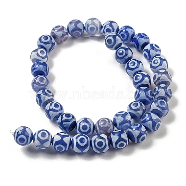 Blue Tibetan Style dZi Beads Strands(TDZI-NH0001-A03-02)-3